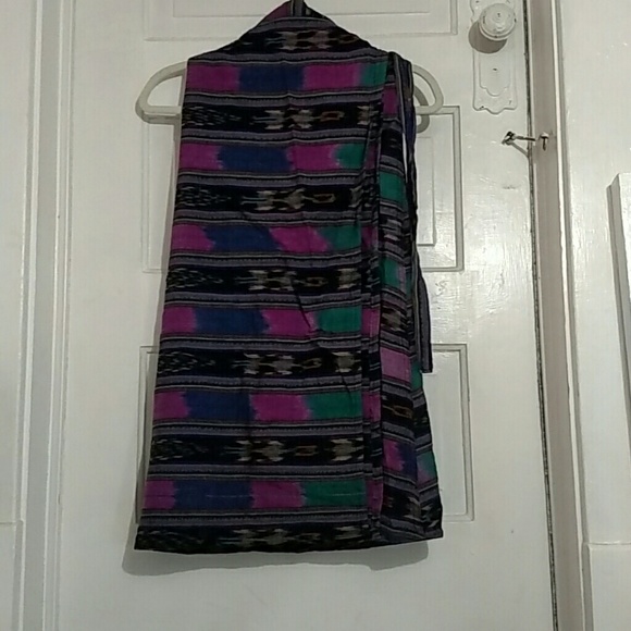 Honduran boho ikat wrap skirt - Picture 2 of 3